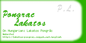 pongrac lakatos business card