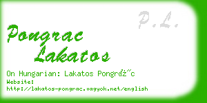 pongrac lakatos business card